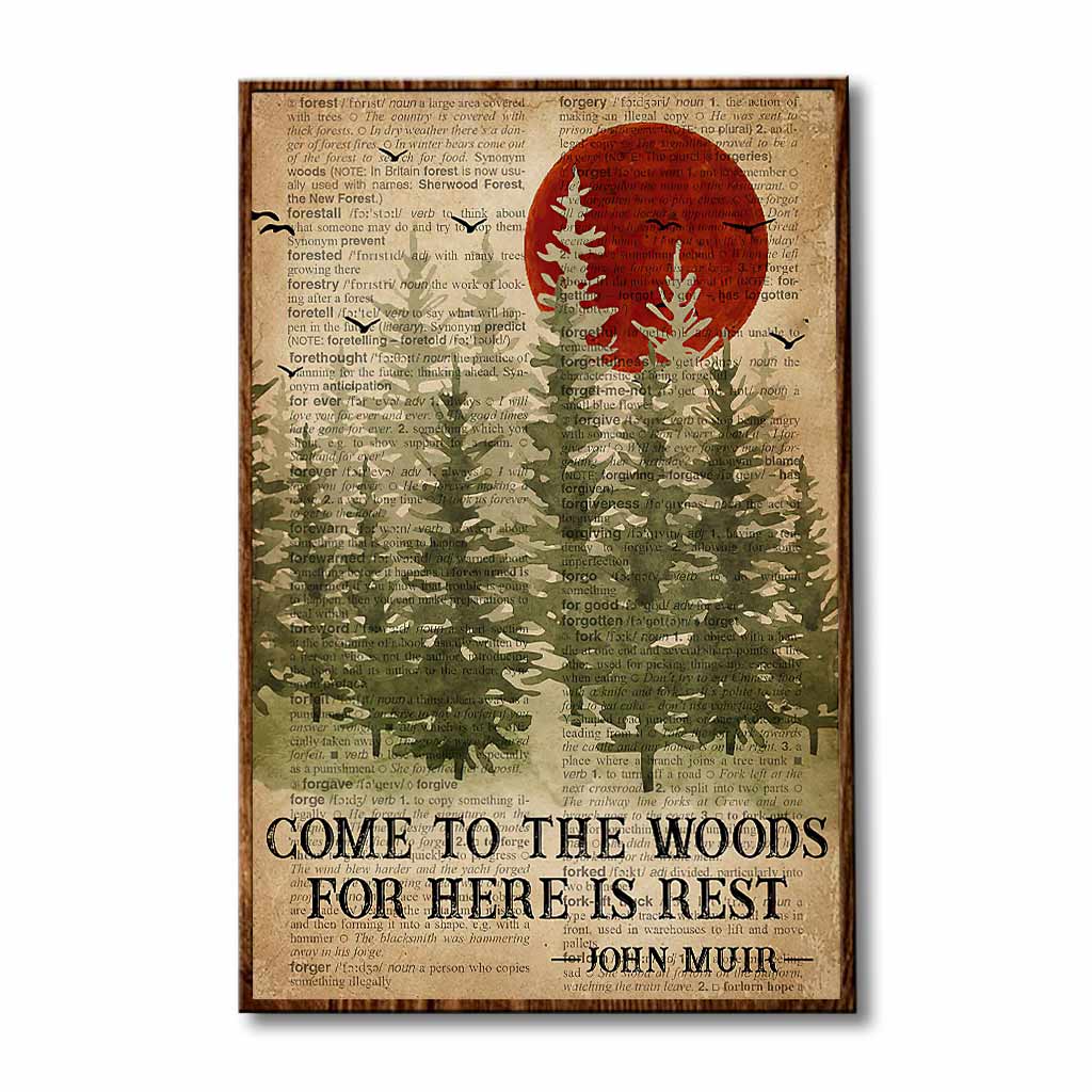 Come To The Woods - Camping Poster 1121