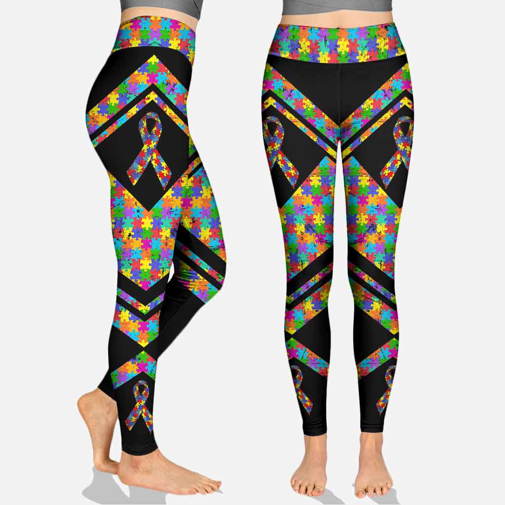 Mom - Tanktop und Leggings mit Lochmuster zur Sensibilisierung für Autismus 1121