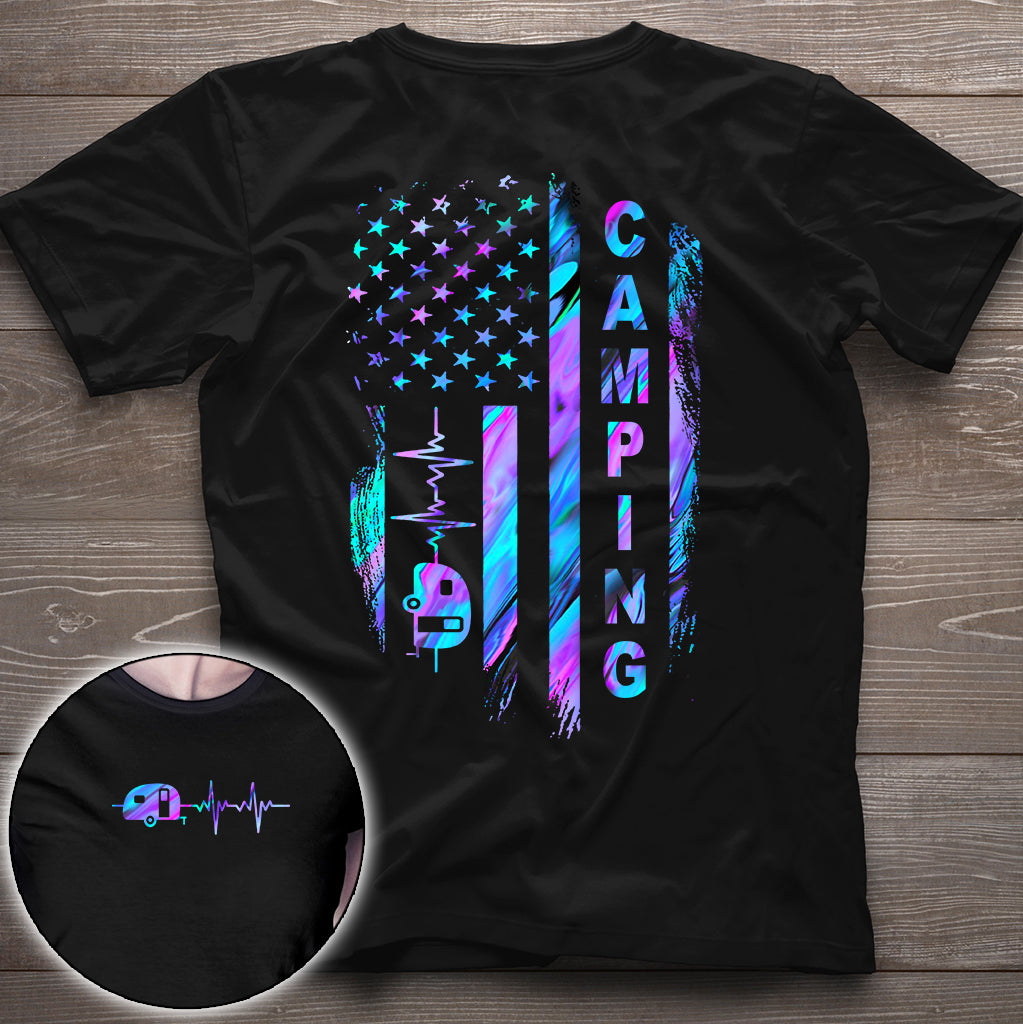 Campingflagge – Hologramm-T-Shirt und Hoodie 1121