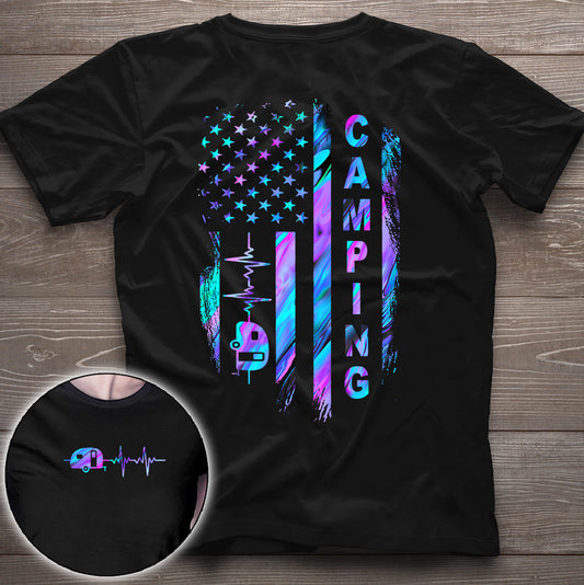 Campingflagge – Hologramm-T-Shirt und Hoodie 1121