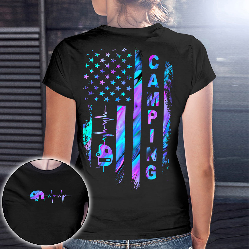 Campingflagge – Hologramm-T-Shirt und Hoodie 1121