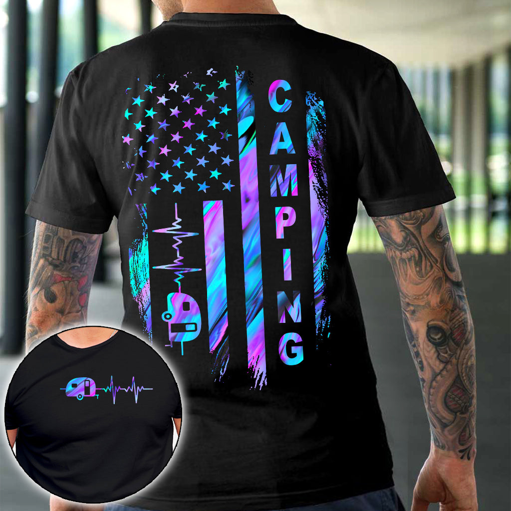 Campingflagge – Hologramm-T-Shirt und Hoodie 1121