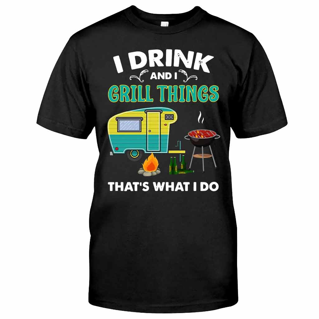 Ich trinke und grille – Camping-T-Shirt und Hoodie 112021