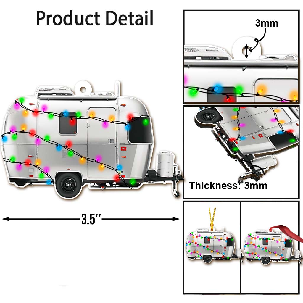 Campingartikel-Kollektion – Weihnachts-Camping-Ornament (beidseitig bedruckt)