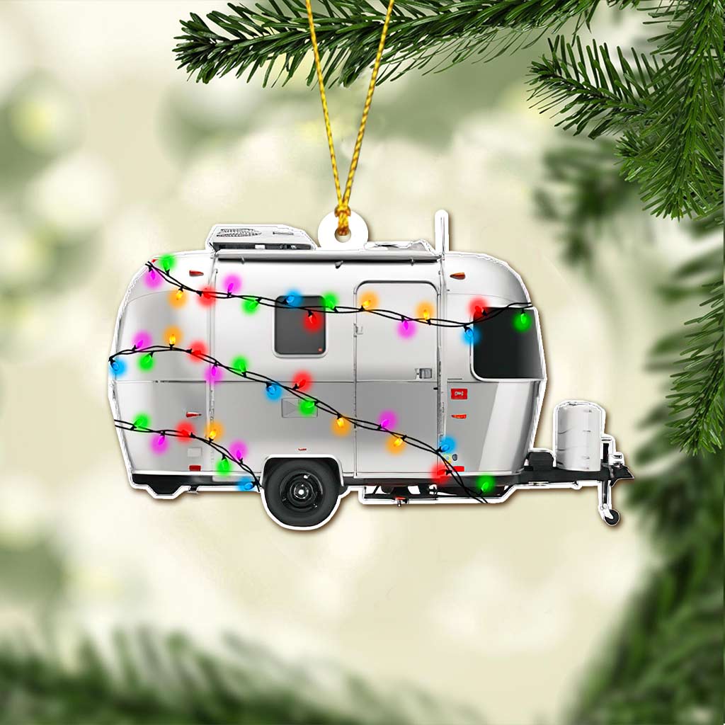 Campingartikel-Kollektion – Weihnachts-Camping-Ornament (beidseitig bedruckt)
