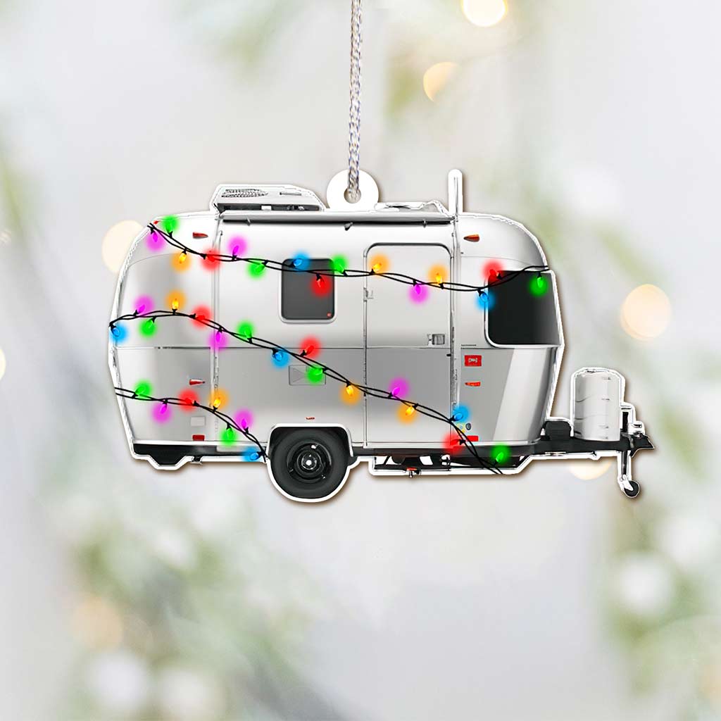 Campingartikel-Kollektion – Weihnachts-Camping-Ornament (beidseitig bedruckt)