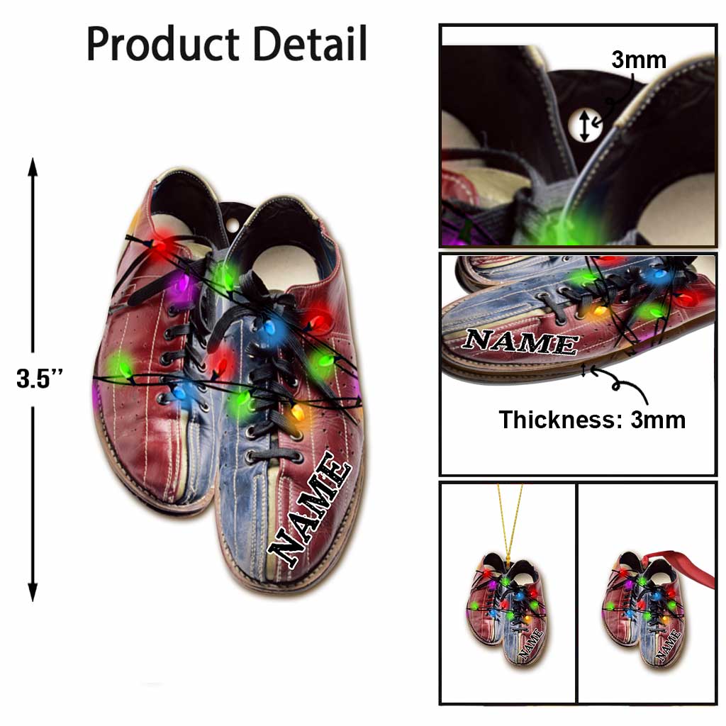 Bowling-Artikel-Kollektion – Personalisierter Bowling-Weihnachtsschmuck (beidseitig bedruckt)