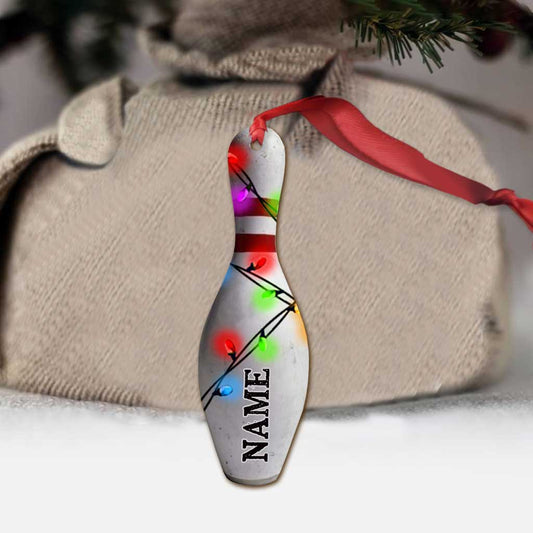 Bowling-Artikel-Kollektion – Personalisierter Bowling-Weihnachtsschmuck (beidseitig bedruckt)