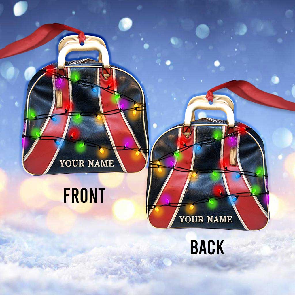 Bowling-Artikel-Kollektion – Personalisierter Bowling-Weihnachtsschmuck (beidseitig bedruckt)