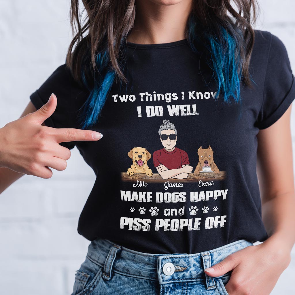 Zwei Dinge, die ich weiß – personalisiertes Hunde-T-Shirt und Hoodie