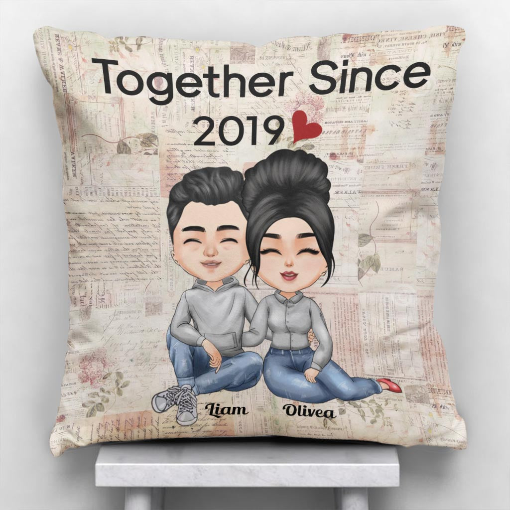 Together Since - Personalized Couple Throw Pillow