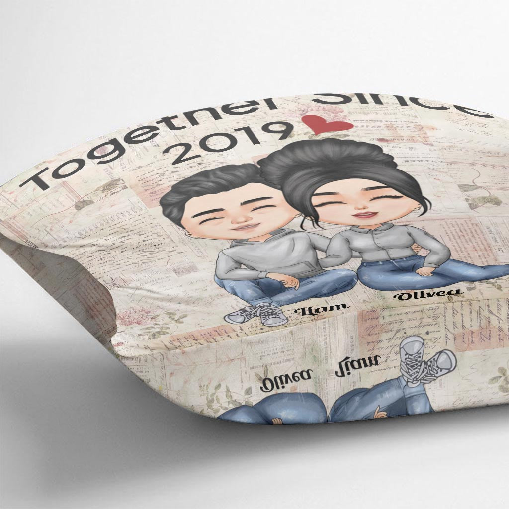Together Since - Personalized Couple Throw Pillow