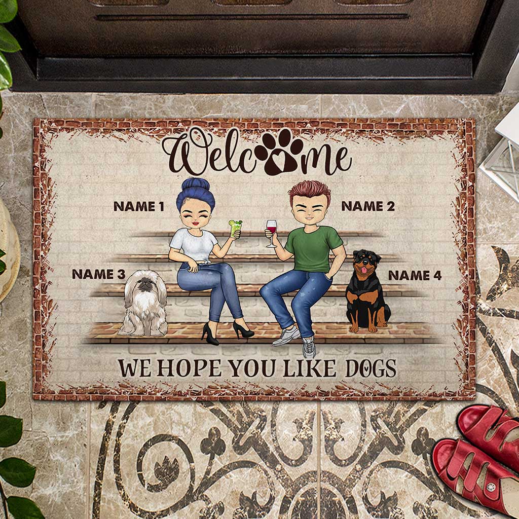 Wir hoffen, Sie haben etwas mitgebracht – Personalisierte Fußmatte für Paare