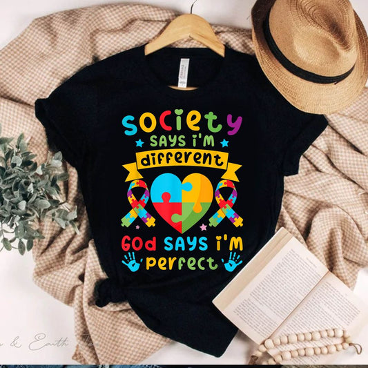 Ich bin perfekt – T-Shirt und Hoodie zur Sensibilisierung für Autismus 0523