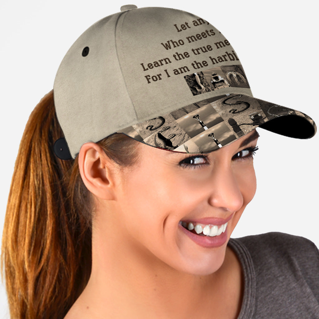 Lass jeden Fisch, der meinen Blick trifft, Vintage-Angelalphabet – personalisierte klassische Angelkappe