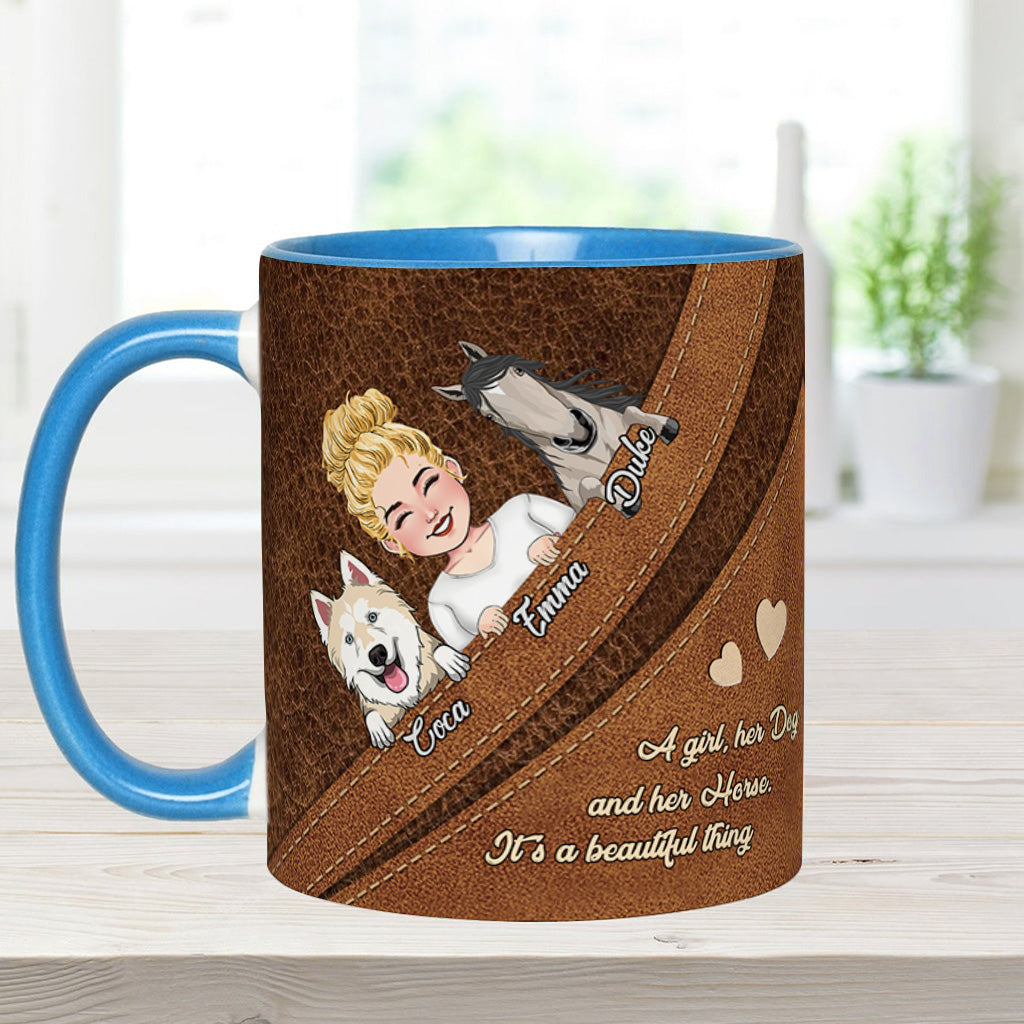 What A Beautiful Thing - Personalized Horse Accent Mug