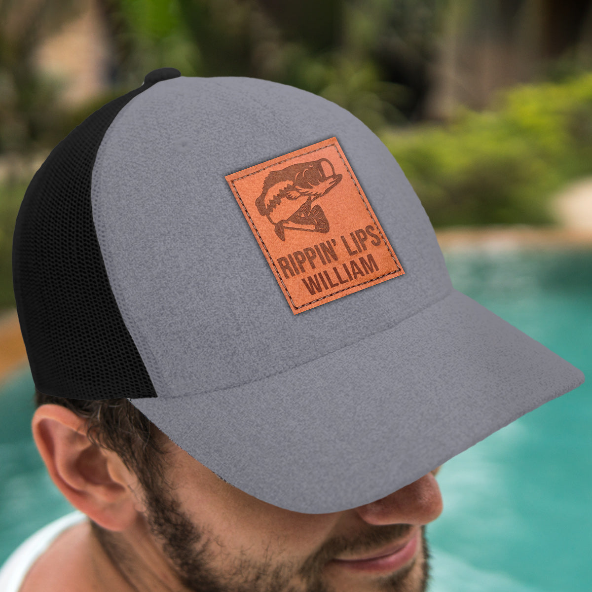 Bass Fishing Hat - Personalized Fishing Trucker Hat