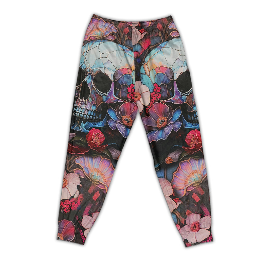 Personalisierter Totenkopf-Pyjama mit Blumenmuster