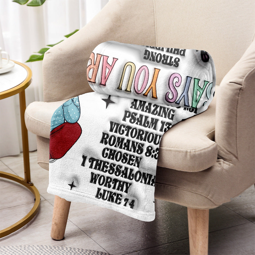 God Says You Are - Personalized Kid Blanket