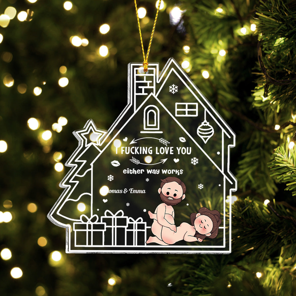 Ich liebe dich – Personalisierter transparenter Anhänger für Paare