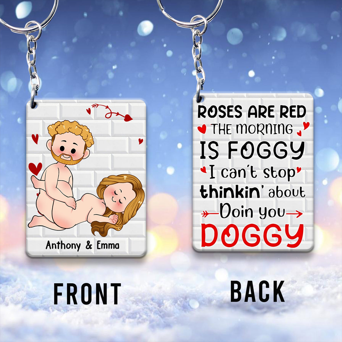 Ich wünsche dir nur, dass du glücklich bist – Geschenk für Paare (Ehemann, Ehefrau, Freund, Freundin) – Personalisierter Schlüsselanhänger