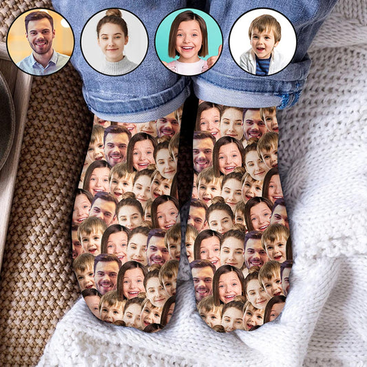 Individuell bedruckte Socken für die ganze Familie