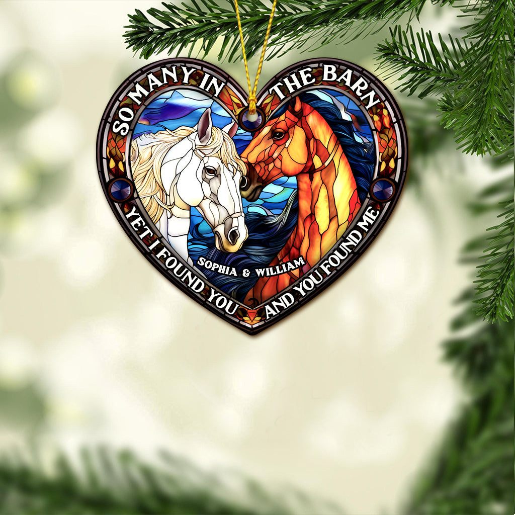 So viele im Stall – Pferdegeschenk für Ehemann, Ehefrau, Freund, Freundin – Personalisierter Schmuck