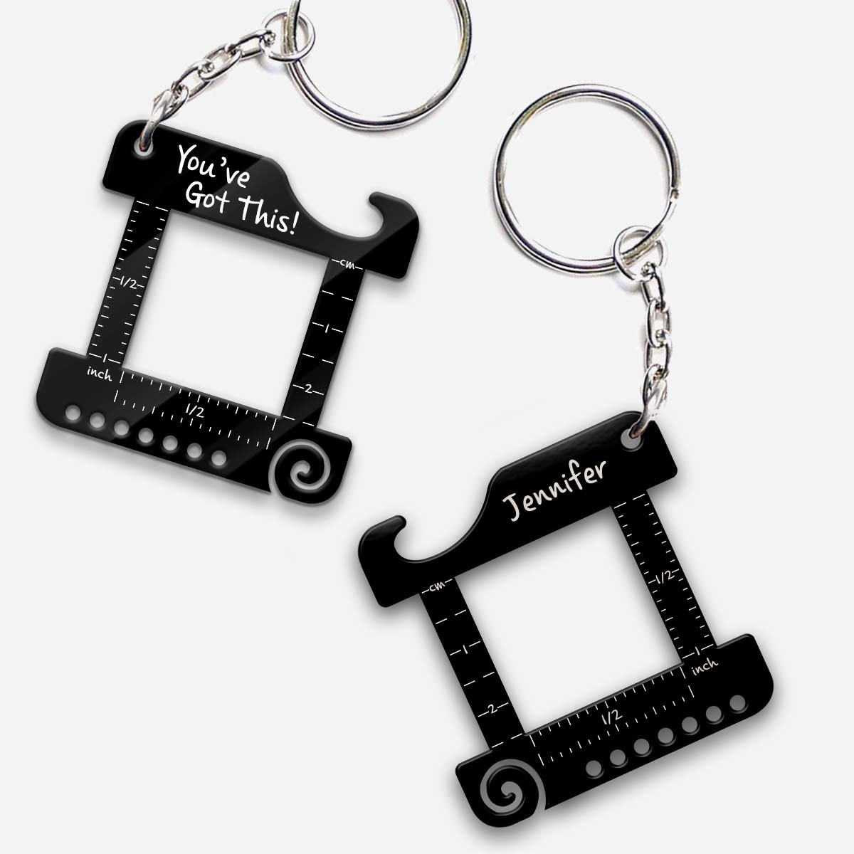 Du schaffst das! – Personalisierter Strick-Schlüsselanhänger