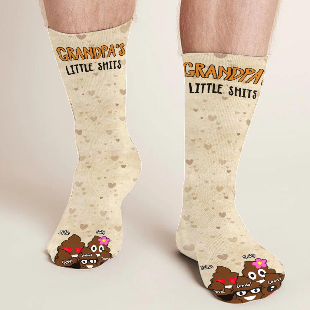 Papas kleine Lieblinge – Geschenk für Papa, Oma, Opa, Mama, Onkel, Tante – Personalisierte Socken
