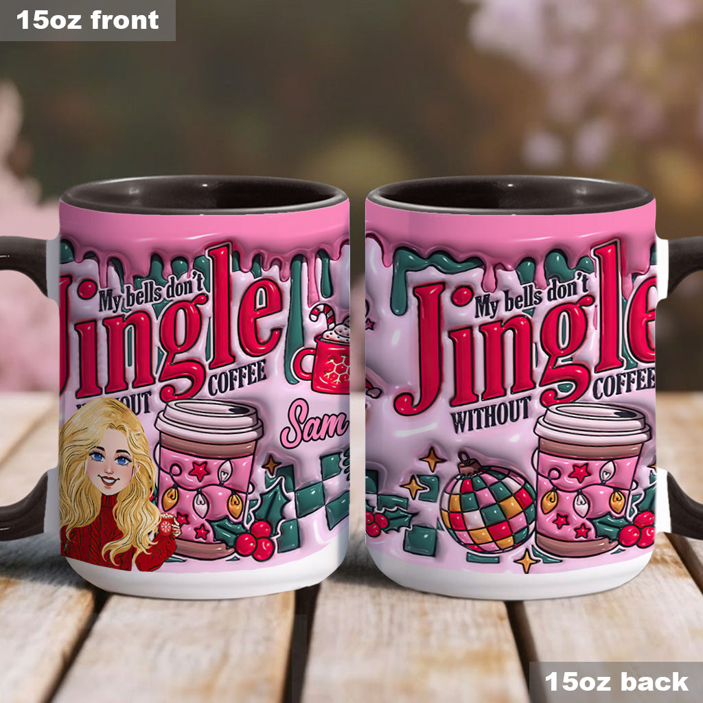 Ohne Kaffee klingeln meine Glöckchen nicht – personalisierte Kaffeetasse