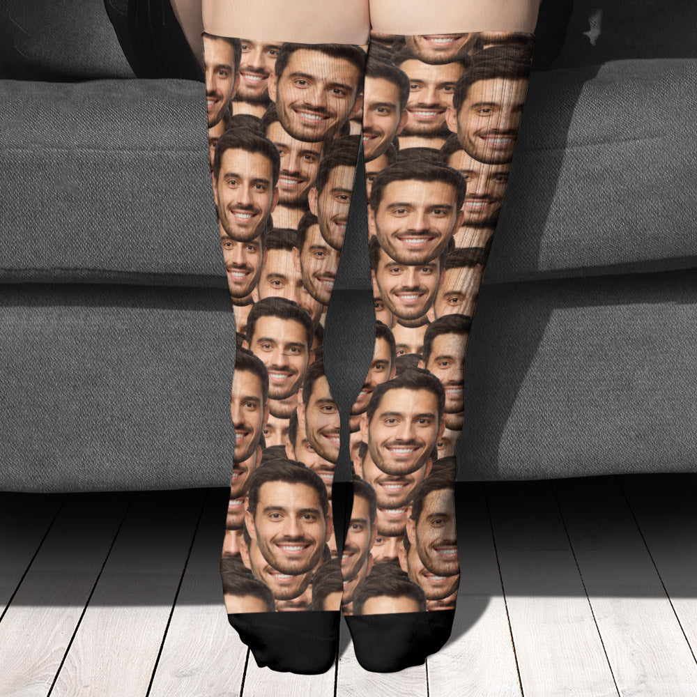 Custom Face Pattern - Personalized Socks