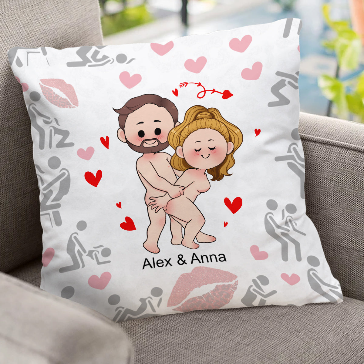 Ich will nur, dass du glücklich bist – Personalisierte Screenshot-Nachrichten – Geschenk für Ehemann, Ehefrau, Freund, Freundin – Personalisiertes Kissen