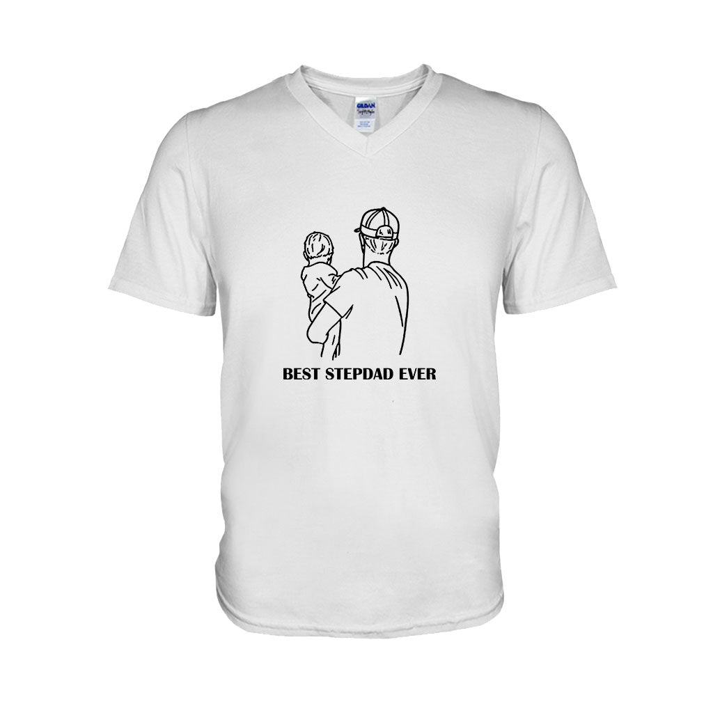 Bester Stiefvater aller Zeiten – Geschenk für Stiefväter – Personalisiertes T-Shirt und Hoodie