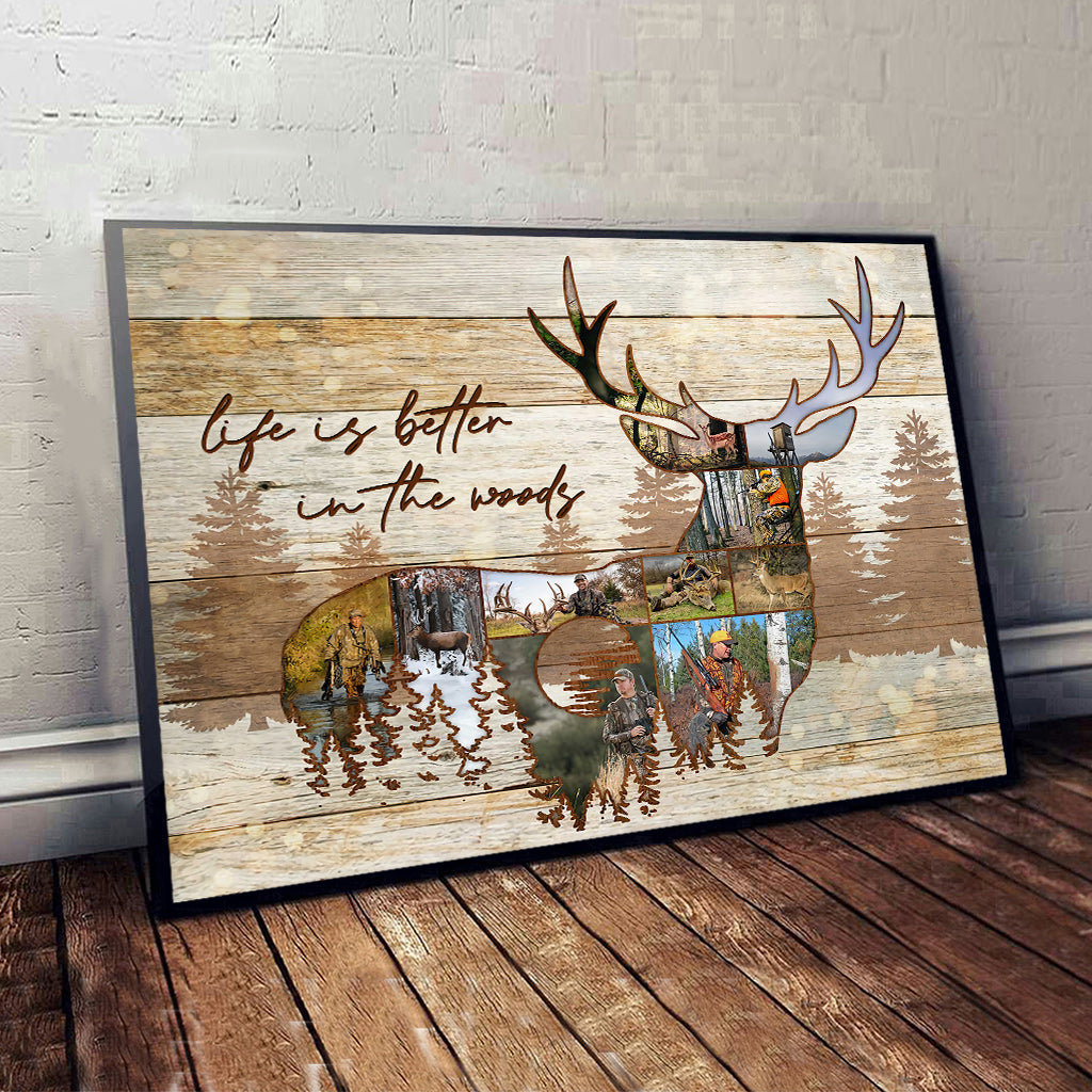 Das Leben ist besser im Wald – Personalisierte Jagdleinwand und Poster