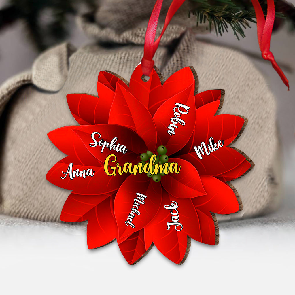 Weihnachtsstern für Oma / Mama / Familie – Personalisierter Weihnachtsschmuck