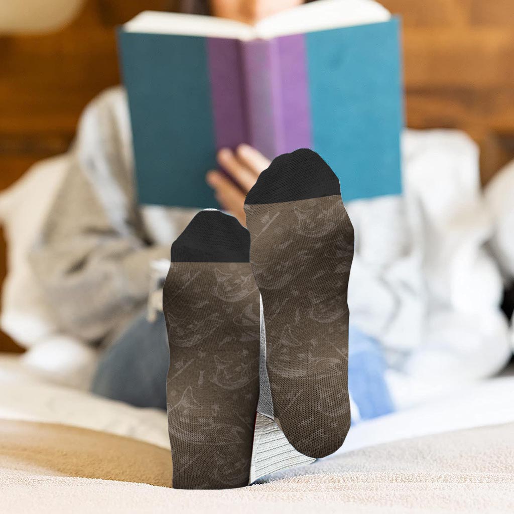 Glückssocken mit Anglermotiv – Geschenk für Papa, Onkel, Tante, Oma, Opa, Mama, Sohn, Tochter, Bruder, Schwester, Enkelin, Enkel, Ehemann, Ehefrau, Freund, Freundin, Freund, Kollege – Personalisierte Socken