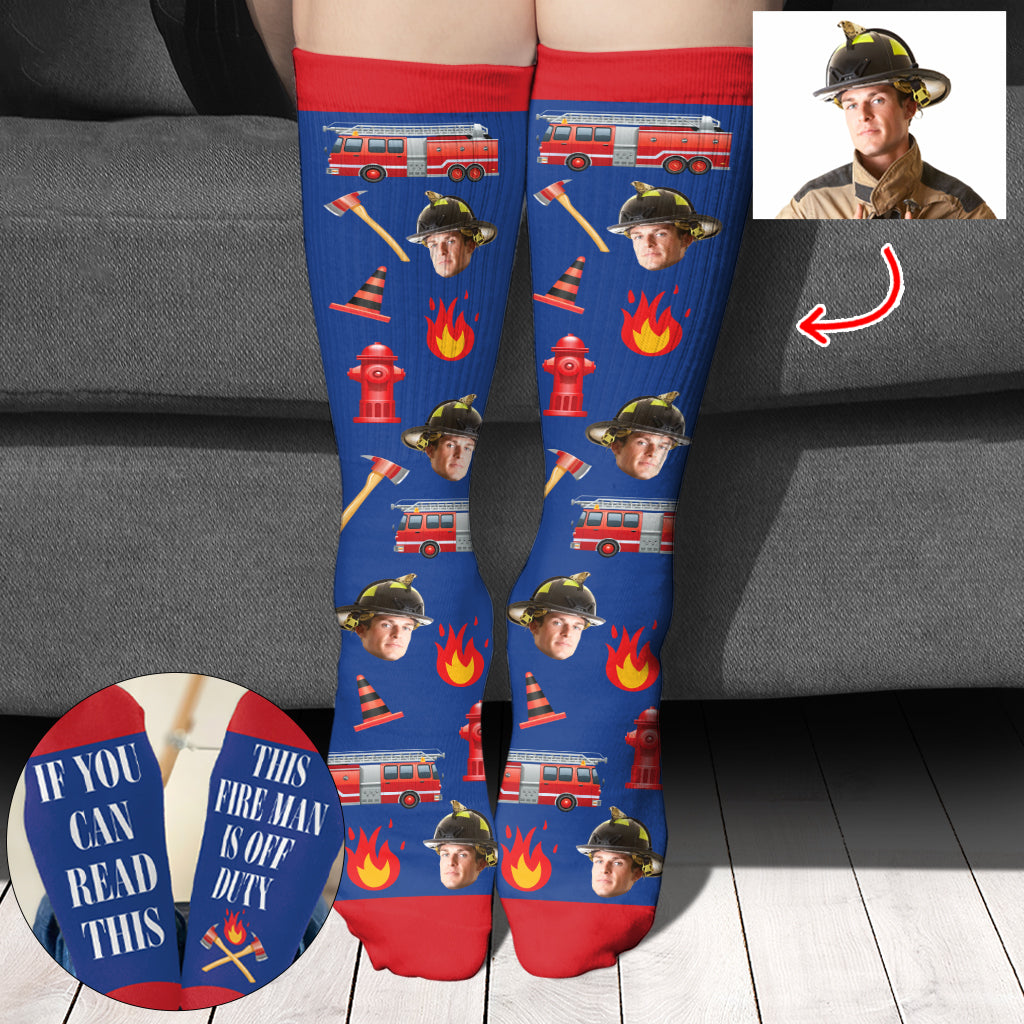 Lustige Feuerwehr-Socken – personalisierte Feuerwehr-Socken