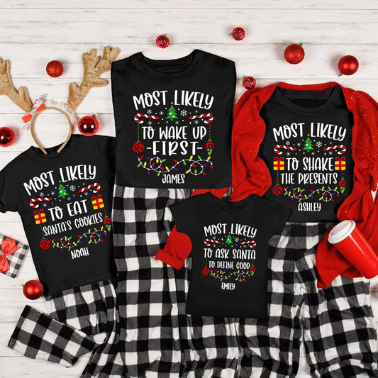 Familienweihnachten – Personalisiertes Familien-T-Shirt und Hoodie