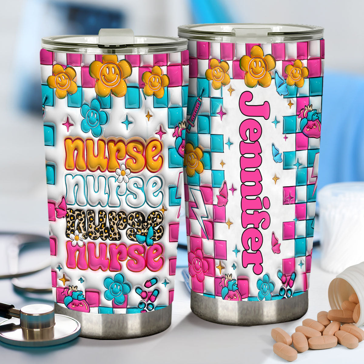 Nurse Life – Personalisierter Krankenschwester-Trinkbecher