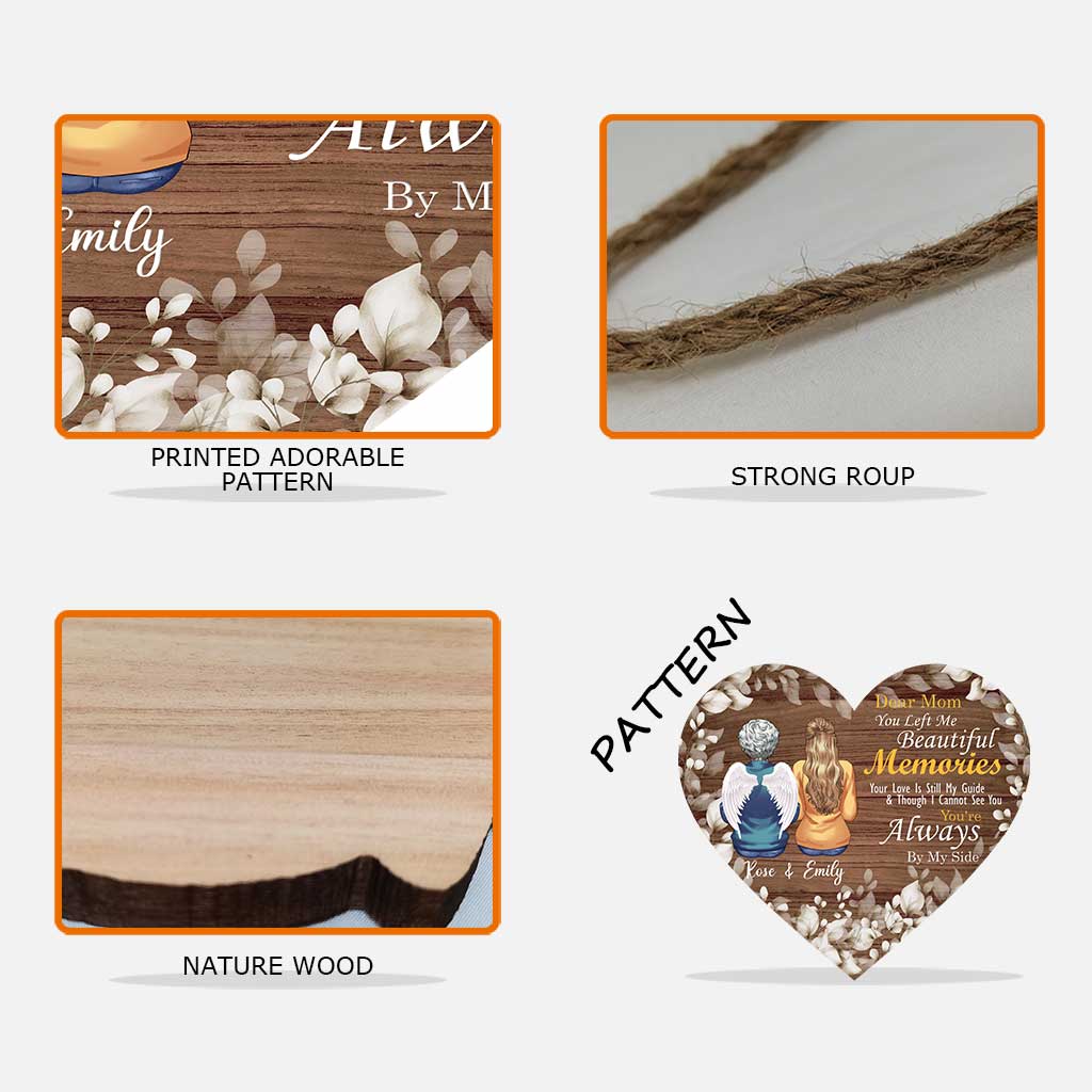 Du hast mir wunderschöne Erinnerungen hinterlassen – Personalisiertes Muttertags-Gedenkschild aus Holz