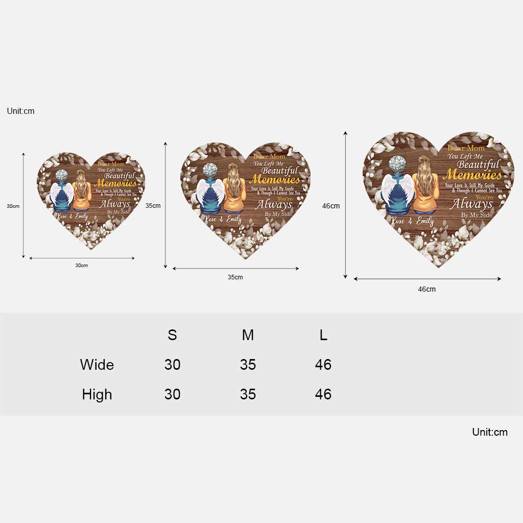 Du hast mir wunderschöne Erinnerungen hinterlassen – Personalisiertes Muttertags-Gedenkschild aus Holz