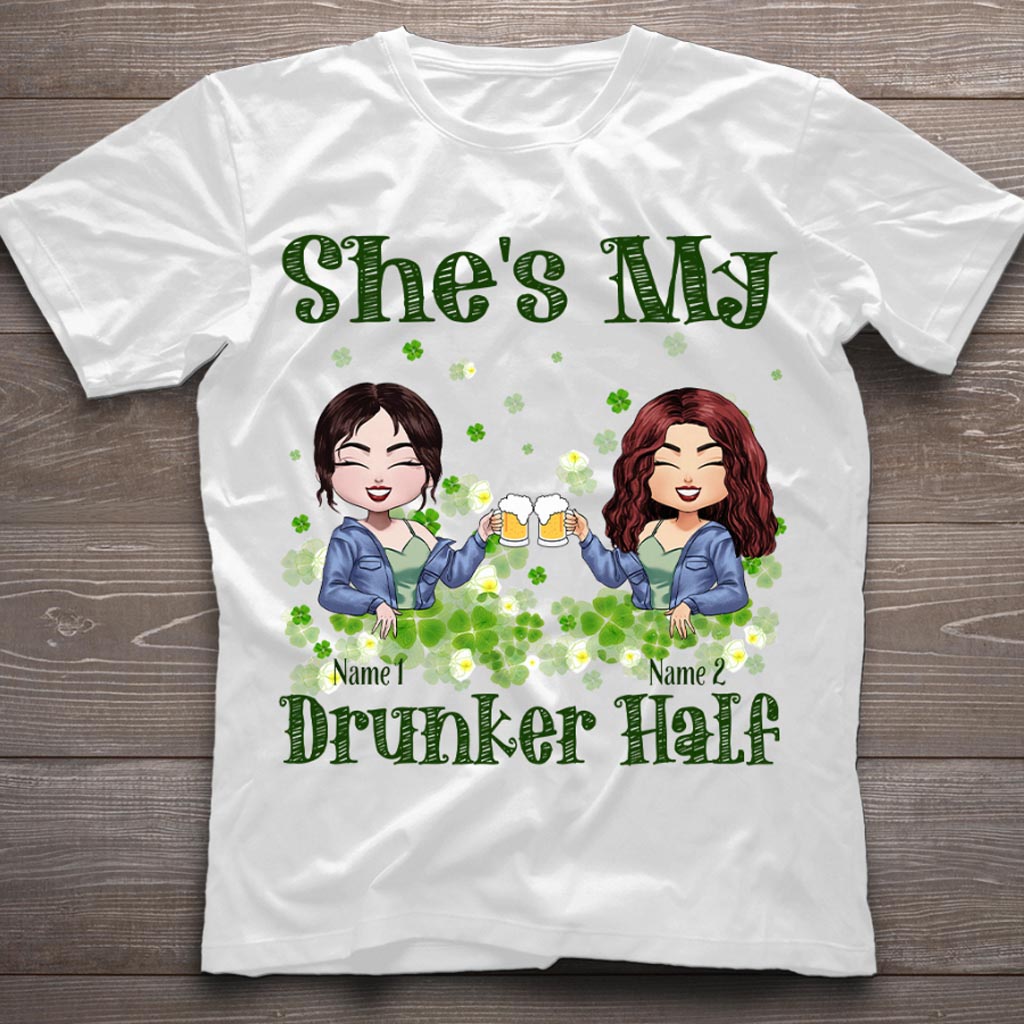 Mein betrunkeneres Ich – Personalisiertes St. Patrick's Day T-Shirt und Hoodie für die beste Freundin