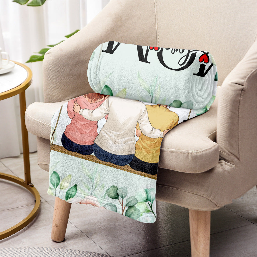 We Love You, Mom - Personalized Mother's Day Mother Blanket