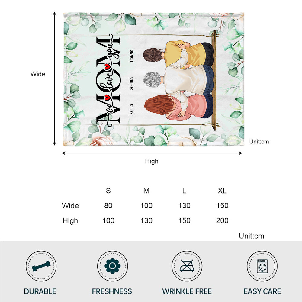 We Love You, Mom - Personalized Mother's Day Mother Blanket