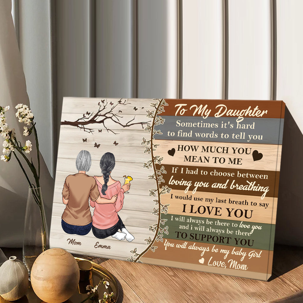 An meine Tochter – Personalisierte Leinwand und Poster zum Muttertag