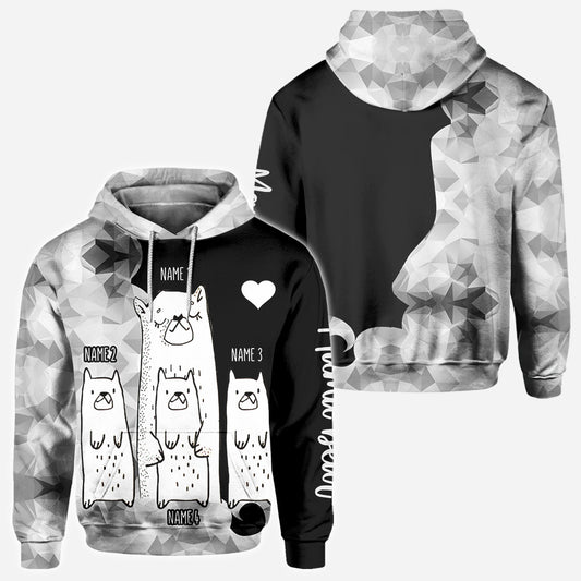 Mama Bär – Personalisiertes Muttertags-T-Shirt und Hoodie mit dem Aufdruck „Mama All Over“.