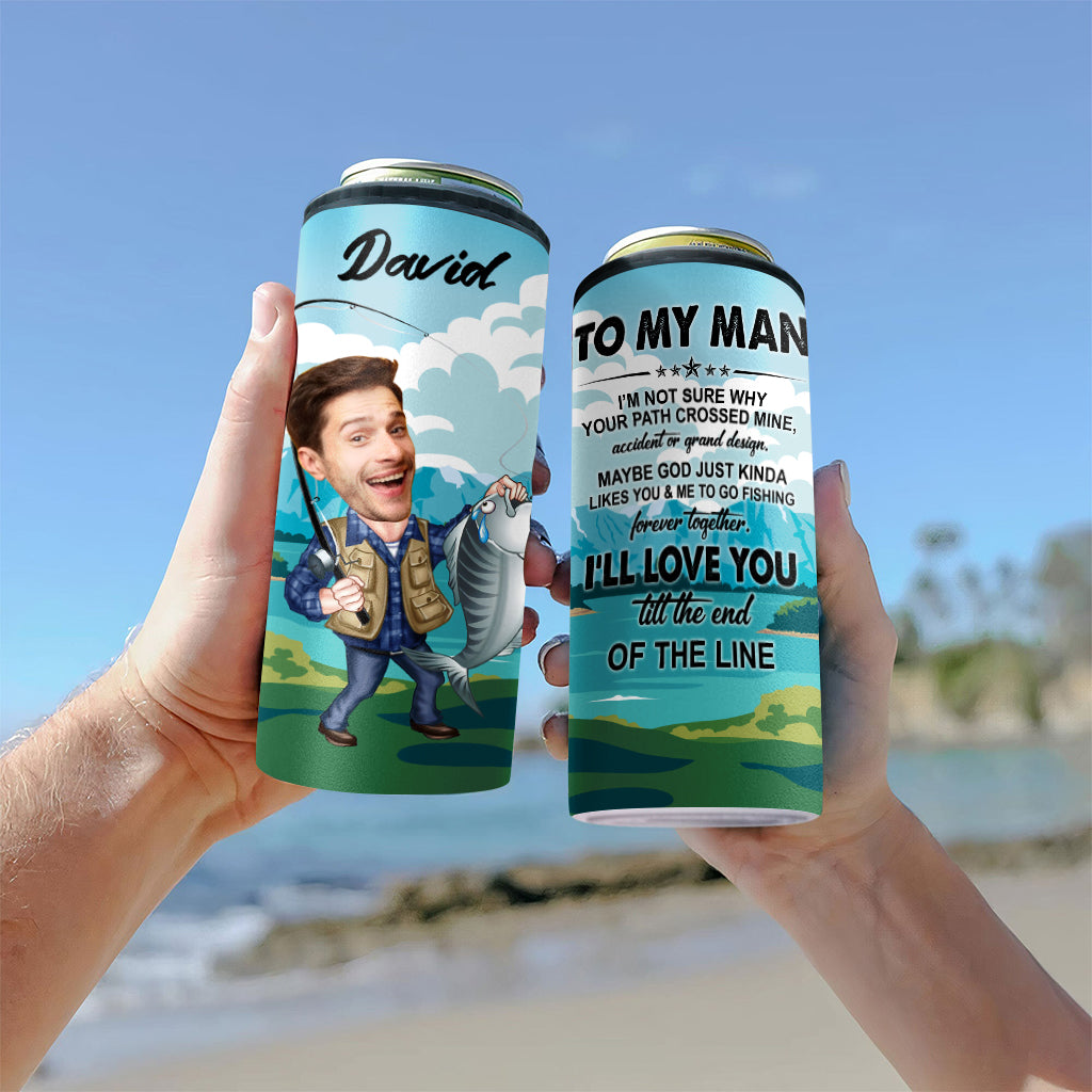 Bis zum Ende der Angel – Personalisierter Angeldosenkühler