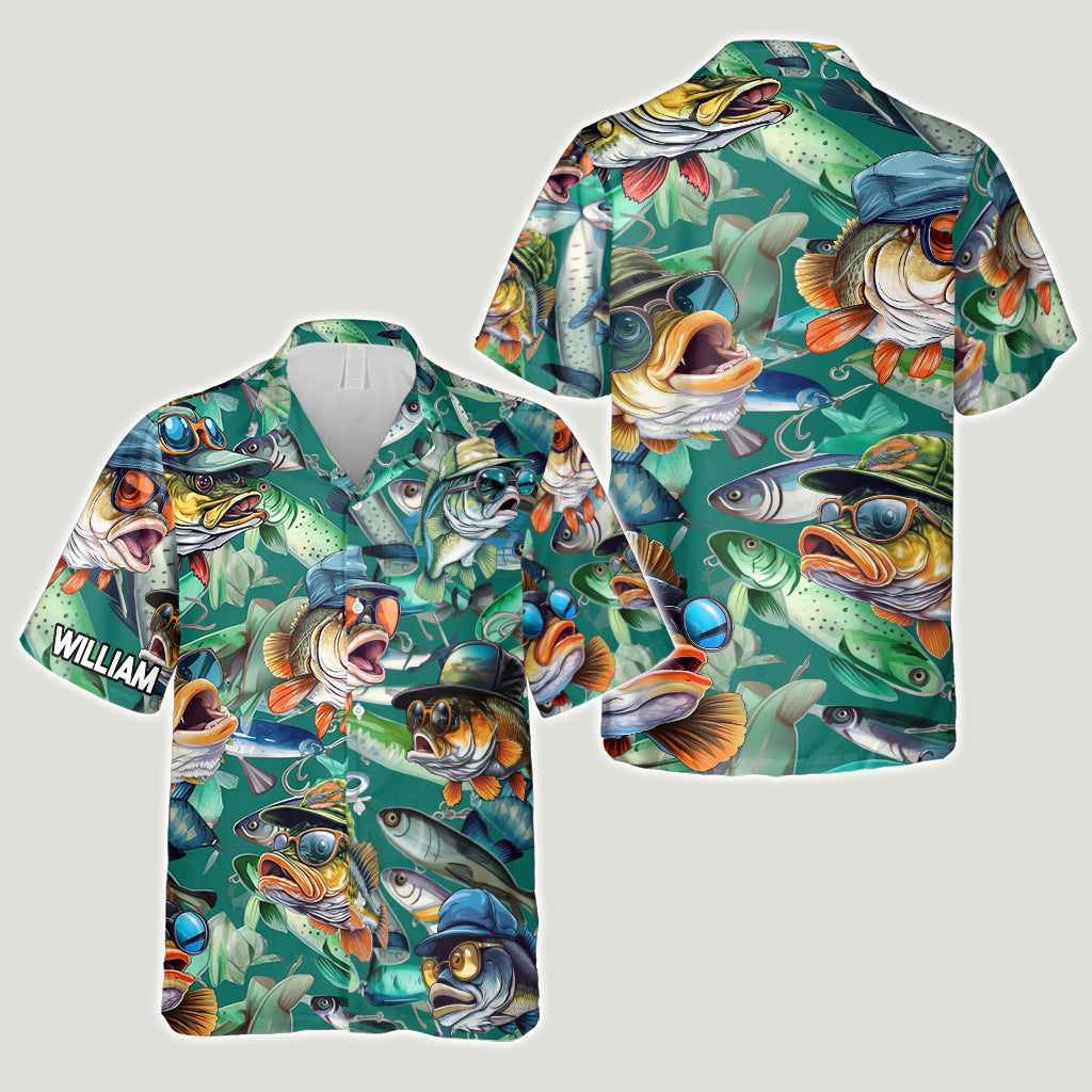 Angelbegeistert? – Personalisiertes Hawaiihemd und Herren-Shorts zum Angeln