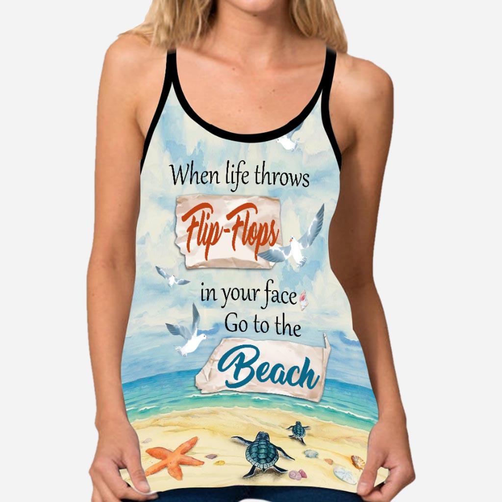 Wenn dir das Leben Flip-Flops ins Gesicht wirft – Sea Lover Cross Tanktop
