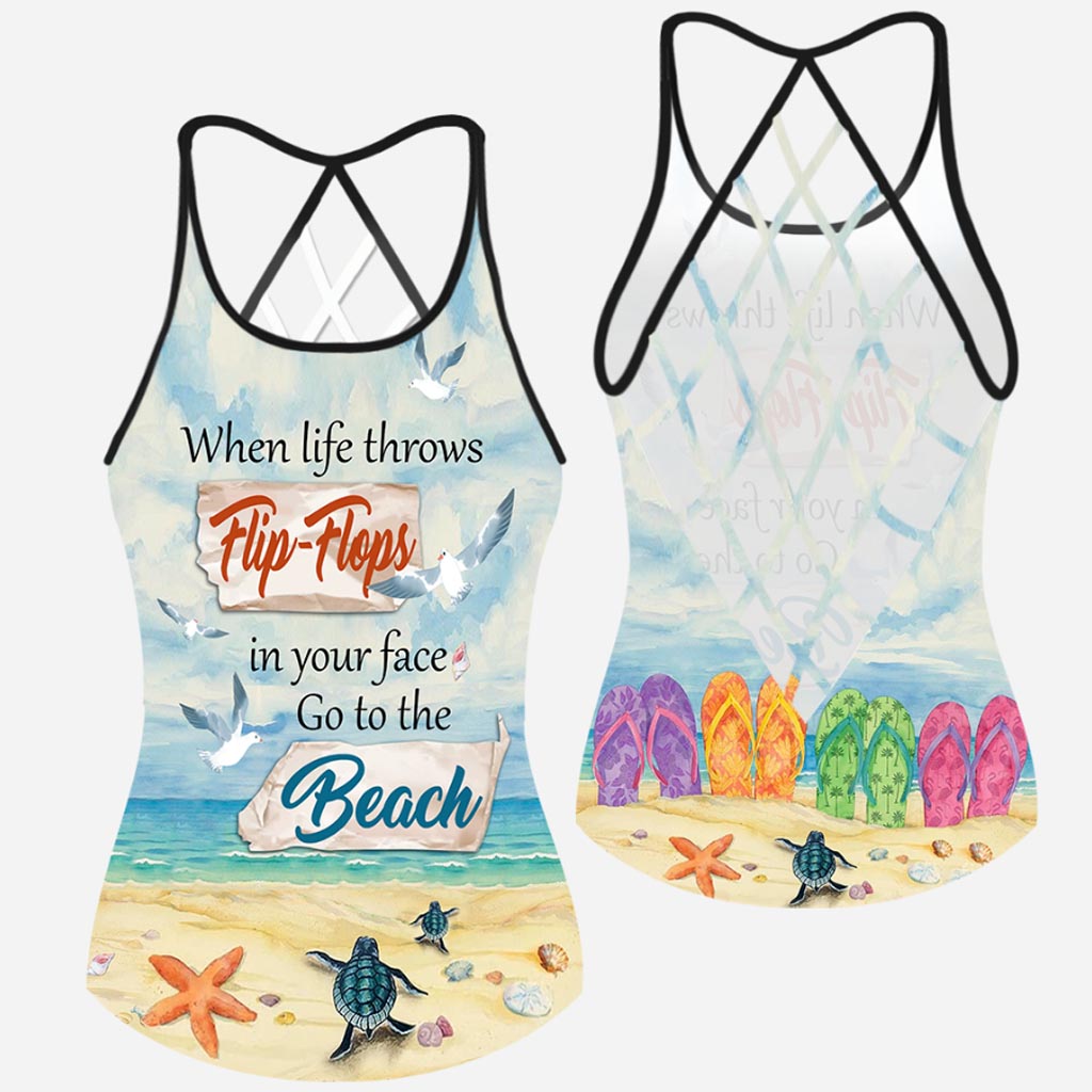 Wenn dir das Leben Flip-Flops ins Gesicht wirft – Sea Lover Cross Tanktop